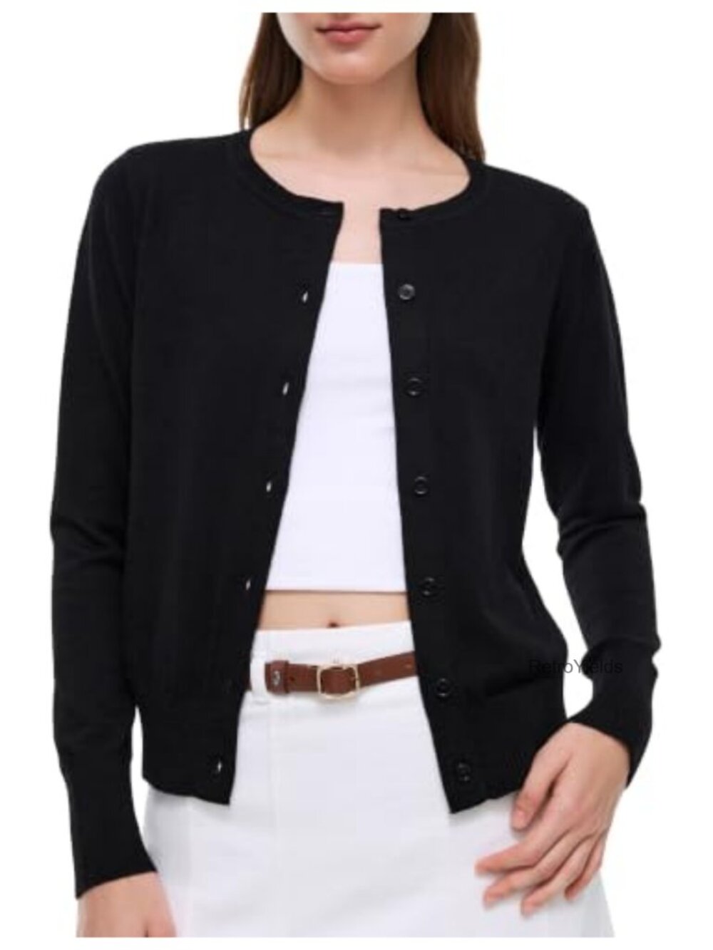 Wool Blend Lightweight Knit Cardigan Ribbed Button Sweater Fall Layering